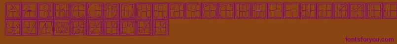 XperimentypothreeBSquare Font – Purple Fonts on Brown Background