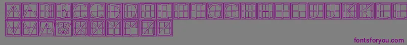 XperimentypothreeBSquare Font – Purple Fonts on Gray Background