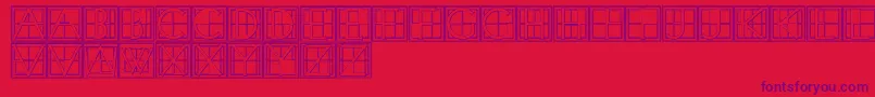 XperimentypothreeBSquare Font – Purple Fonts on Red Background