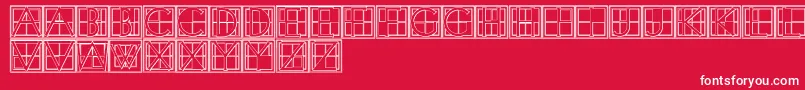 XperimentypothreeBSquare Font – White Fonts on Red Background