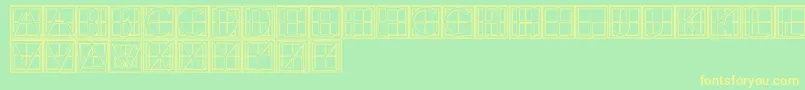 XperimentypothreeBSquare Font – Yellow Fonts on Green Background