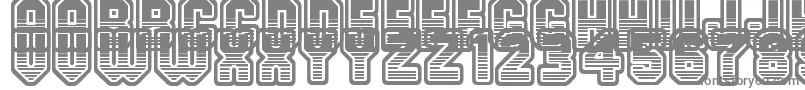 Team401-fontti – harmaat kirjasimet valkoisella taustalla