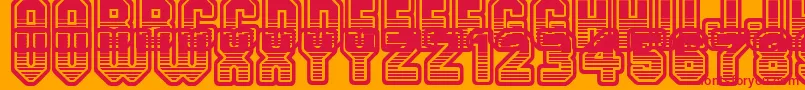 Team401 Font – Red Fonts on Orange Background