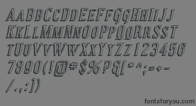 CovingtonScShadowItalic font – Black Fonts On Gray Background