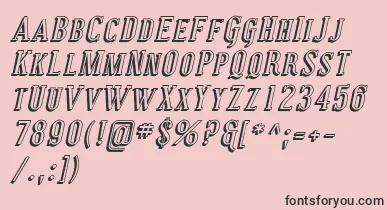 CovingtonScShadowItalic font – Black Fonts On Pink Background