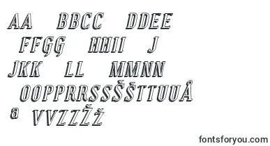 CovingtonScShadowItalic font – latvian Fonts