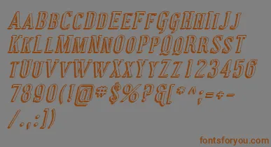 CovingtonScShadowItalic font – Brown Fonts On Gray Background