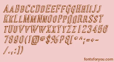 CovingtonScShadowItalic font – Brown Fonts On Pink Background