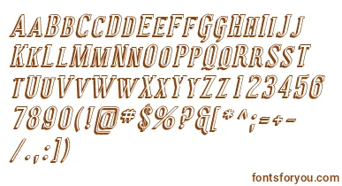 CovingtonScShadowItalic font – Brown Fonts On White Background