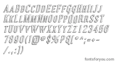 CovingtonScShadowItalic font – Gray Fonts On White Background
