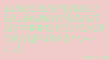 CovingtonScShadowItalic font – Green Fonts On Pink Background