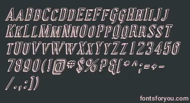 CovingtonScShadowItalic font – Pink Fonts On Black Background