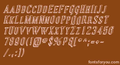 CovingtonScShadowItalic font – Pink Fonts On Brown Background