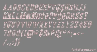 CovingtonScShadowItalic font – Pink Fonts On Gray Background