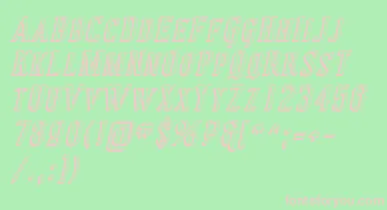 CovingtonScShadowItalic font – Pink Fonts On Green Background
