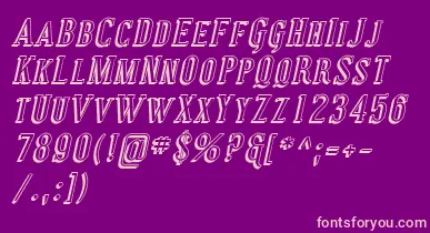 CovingtonScShadowItalic font – Pink Fonts On Purple Background