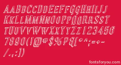 CovingtonScShadowItalic font – Pink Fonts On Red Background