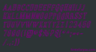 CovingtonScShadowItalic font – Purple Fonts On Black Background