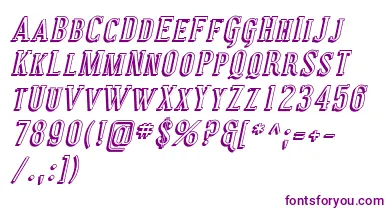 CovingtonScShadowItalic font – Purple Fonts On White Background