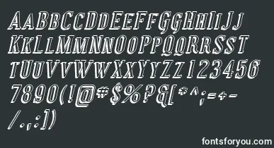 CovingtonScShadowItalic font – White Fonts On Black Background