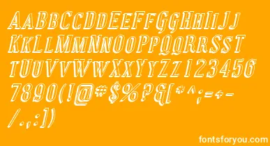 CovingtonScShadowItalic font – White Fonts On Orange Background