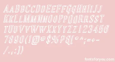 CovingtonScShadowItalic font – White Fonts On Pink Background