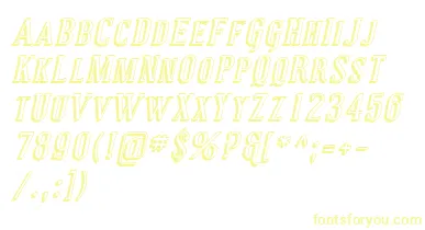 CovingtonScShadowItalic font – Yellow Fonts