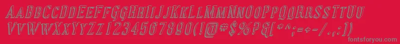 CovingtonScShadowItalic Font – Gray Fonts on Red Background