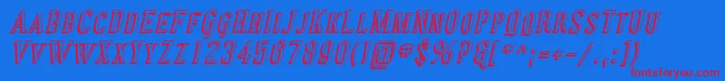 CovingtonScShadowItalic Font – Red Fonts on Blue Background