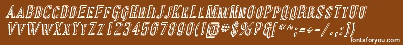 CovingtonScShadowItalic Font – White Fonts on Brown Background