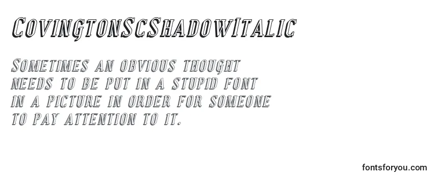 CovingtonScShadowItalic Font