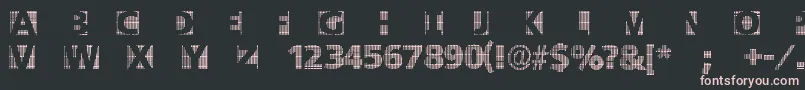 Czcionka Blackwhitegridsa – różowe czcionki na czarnym tle