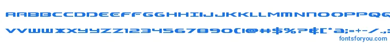 フォントAlphamenbold – 白い背景に青い文字