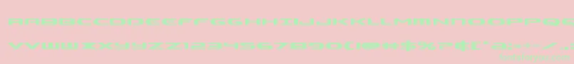 Alphamenbold Font – Green Fonts on Pink Background