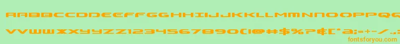 Alphamenbold Font – Orange Fonts on Green Background
