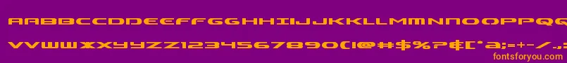 Alphamenbold Font – Orange Fonts on Purple Background