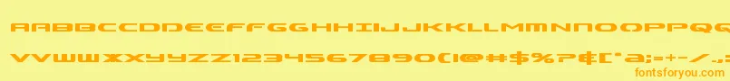 Alphamenbold Font – Orange Fonts on Yellow Background