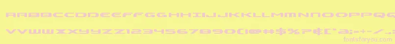 フォントAlphamenbold – ピンクのフォント、黄色の背景