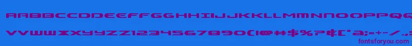 Alphamenbold Font – Purple Fonts on Blue Background