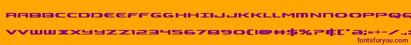 Alphamenbold Font – Purple Fonts on Orange Background