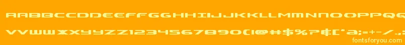 Alphamenbold Font – Yellow Fonts on Orange Background