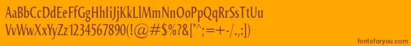 OdenseCompr Font – Brown Fonts on Orange Background