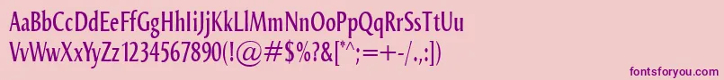 OdenseCompr Font – Purple Fonts on Pink Background