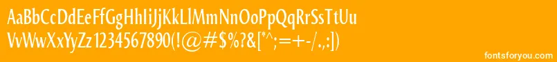 OdenseCompr Font – White Fonts on Orange Background