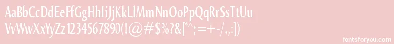 OdenseCompr Font – White Fonts on Pink Background