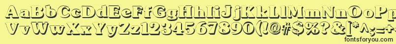 TypographersubwayShadow Font – Black Fonts on Yellow Background