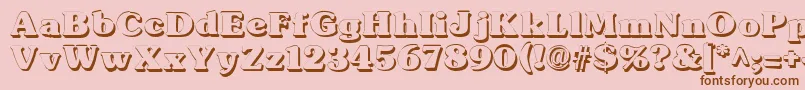fuente TypographersubwayShadow – Fuentes Marrones Sobre Fondo Rosa