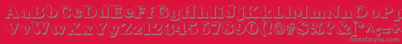 TypographersubwayShadow Font – Gray Fonts on Red Background