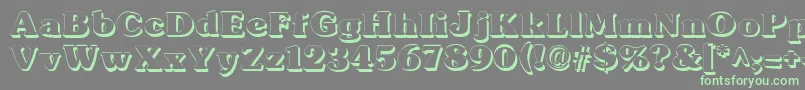 TypographersubwayShadow-Schriftart – Grüne Schriften auf grauem Hintergrund