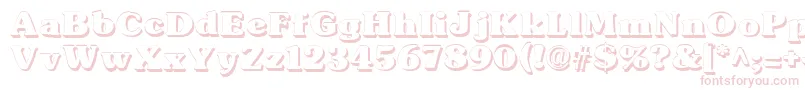 TypographersubwayShadow-Schriftart – Rosa Schriften auf weißem Hintergrund